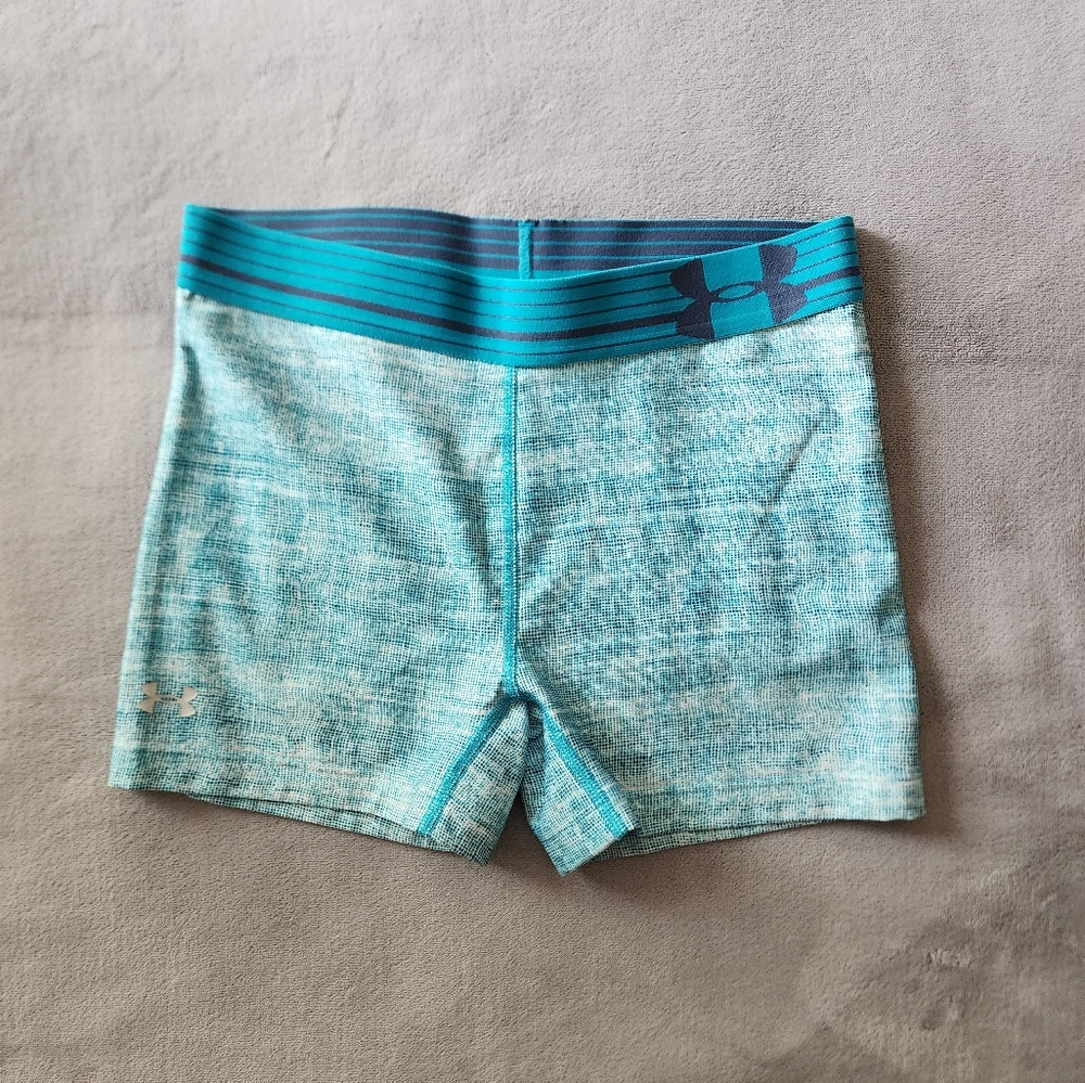 Small Under Armour Teal Spandex Shorts